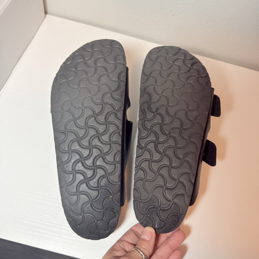 Birkenstock Arizona Classic Birko-Flor Double Buckle Slides Black Women Sz 8/39 - Picture 10 of 11